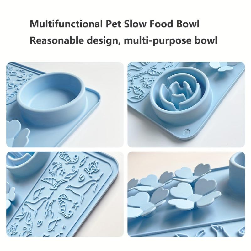 Slow Feeder Dog Food Mat Silicone Non-slip Washable