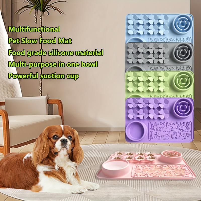 Slow Feeder Dog Food Mat Silicone Non-slip Washable