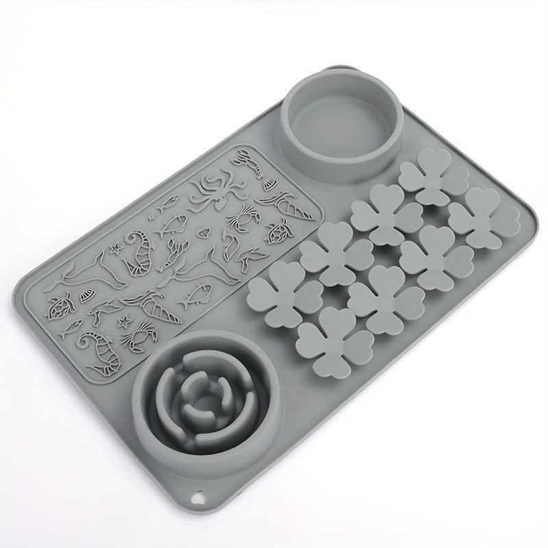 Slow Feeder Dog Food Mat Silicone Non-slip Washable