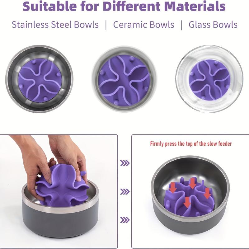 Silicone Slow Feeder Dog Bowl Insert for Small to Large Dogs