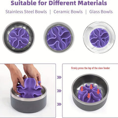 Silicone Slow Feeder Dog Bowl Insert for Small to Large Dogs