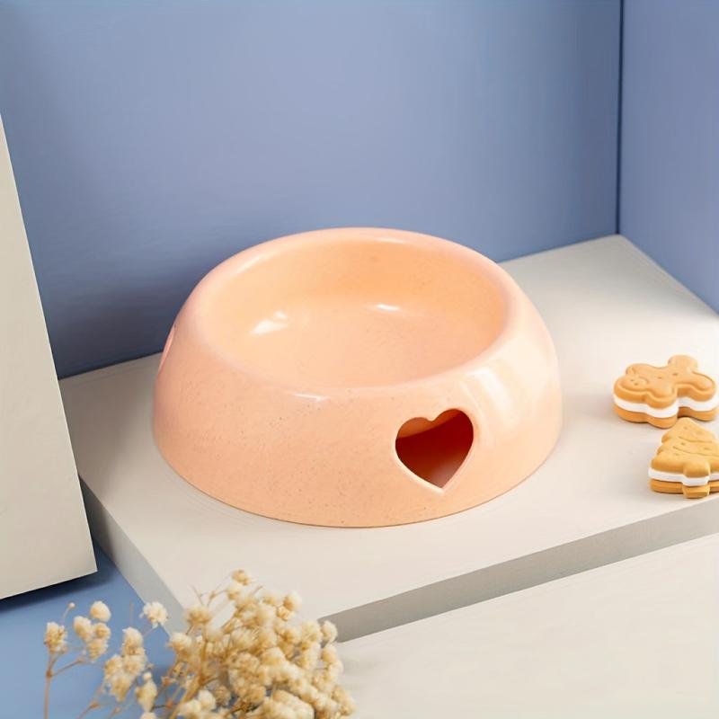 Pet Dog Food Feeder Love Heart Hollow Dog Feeding Bowl