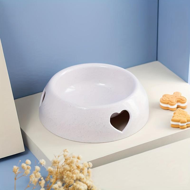 Pet Dog Food Feeder Love Heart Hollow Dog Feeding Bowl