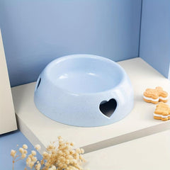 Pet Dog Food Feeder Love Heart Hollow Dog Feeding Bowl