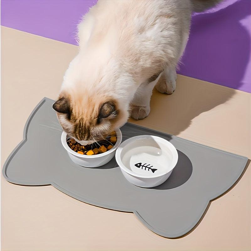 Silicone Cat Food Mat - Non Slip & Waterproof Pet Feeding Mat