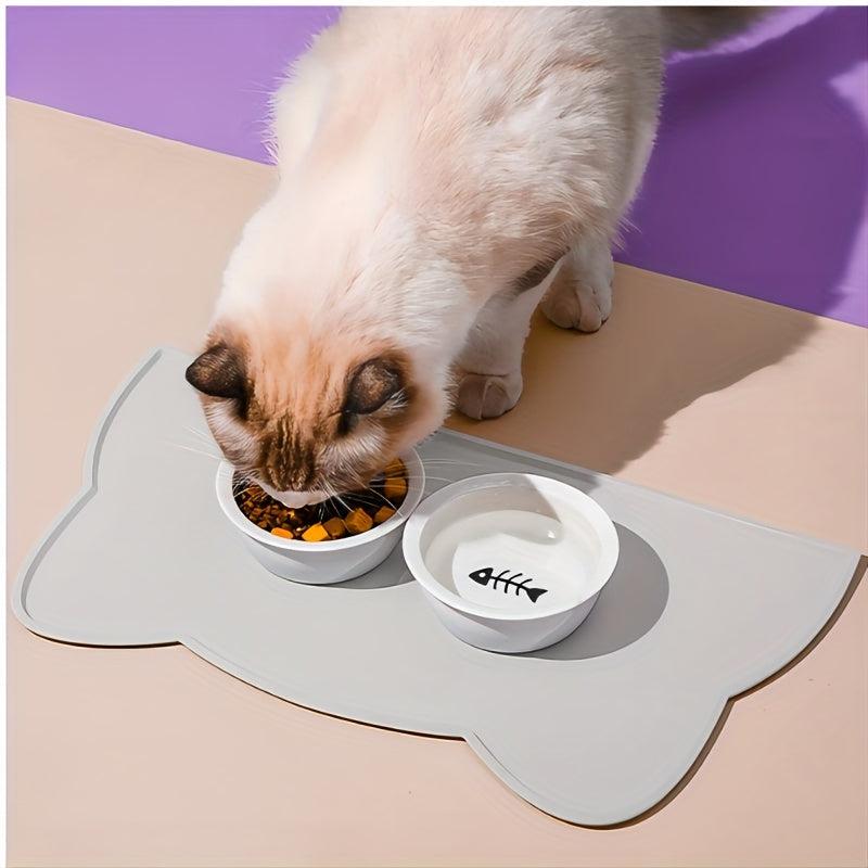 Silicone Cat Food Mat - Non Slip & Waterproof Pet Feeding Mat