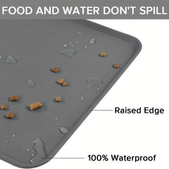Waterproof Silicone Pet Food Mat for Cats and Dogs