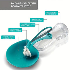 Portable Pet Water Bottle with Silicone Drinking Feeder