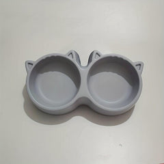 Cat Ear Double Bowl 2 in 1 Pet Feeding Supplies