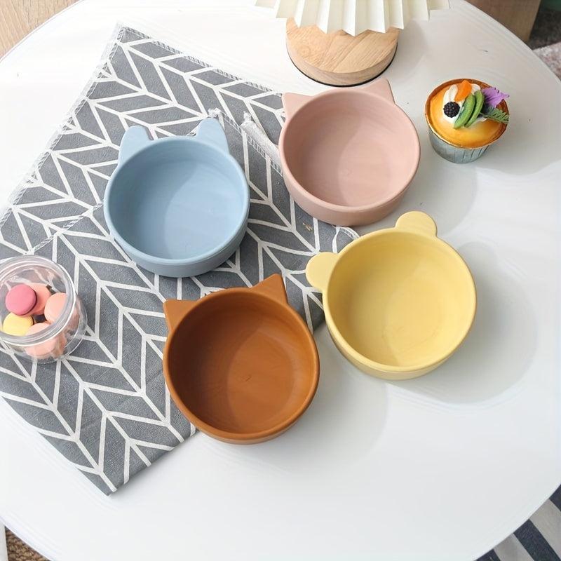 Silicone Cat Shaped Pet Bowl - Non Slip & Easy to Clean