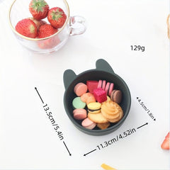Silicone Cat Shaped Pet Bowl - Non Slip & Easy to Clean