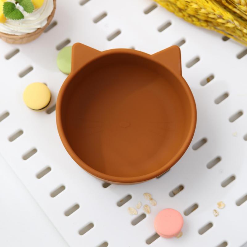 Silicone Cat Shaped Pet Bowl - Non Slip & Easy to Clean