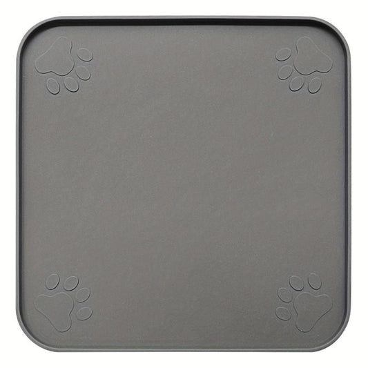 Square Paw Print Dog Food Mat Silicone Pet Bowl Pad