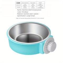 Cage Hangable Pet Bowl for Easy Feeding