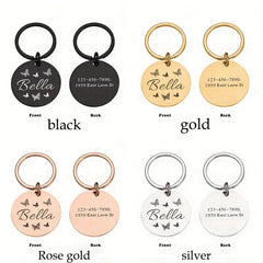 Personalized Dog ID Tag Anti Lost Name & Phone Number Small Pet Collar Tag