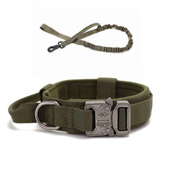 Strong Dog Tactical Collar & Bungee Leash Set for Large Dogs