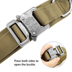 Strong Dog Tactical Collar & Bungee Leash Set for Large Dogs