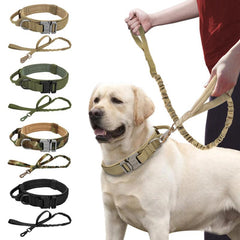 Strong Dog Tactical Collar & Bungee Leash Set for Large Dogs