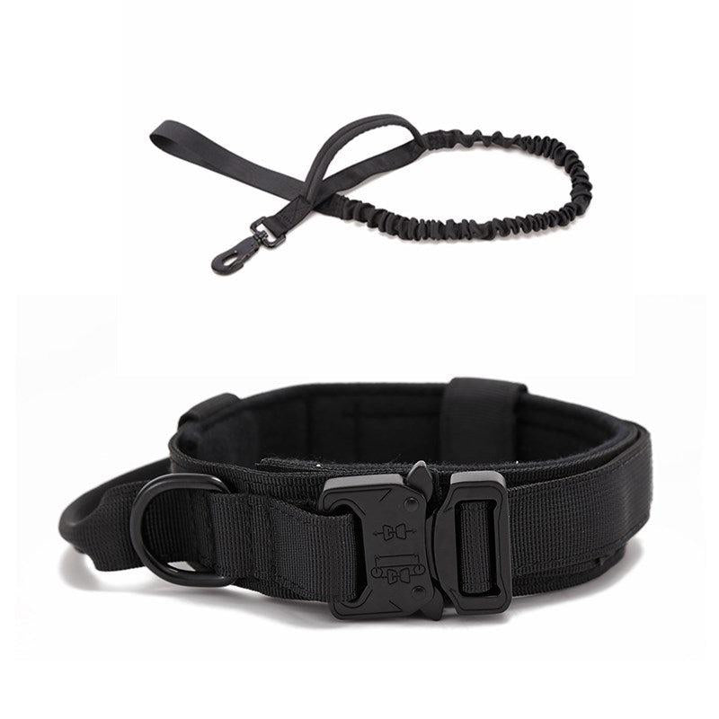 Strong Dog Tactical Collar & Bungee Leash Set for Large Dogs