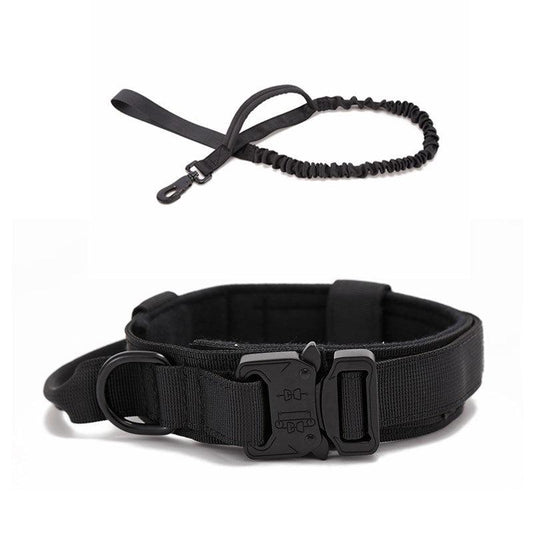 Strong Dog Tactical Collar & Bungee Leash Set for Large Dogs