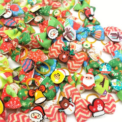 20pc Christmas Dog Headband Mixed Colors Dog Hair Bows Pet Grooming Accessories