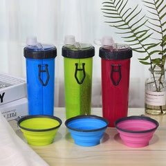 2-in-1 Dog Travel Bottle with Collapsible Bowl