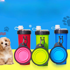 2-in-1 Dog Travel Bottle with Collapsible Bowl