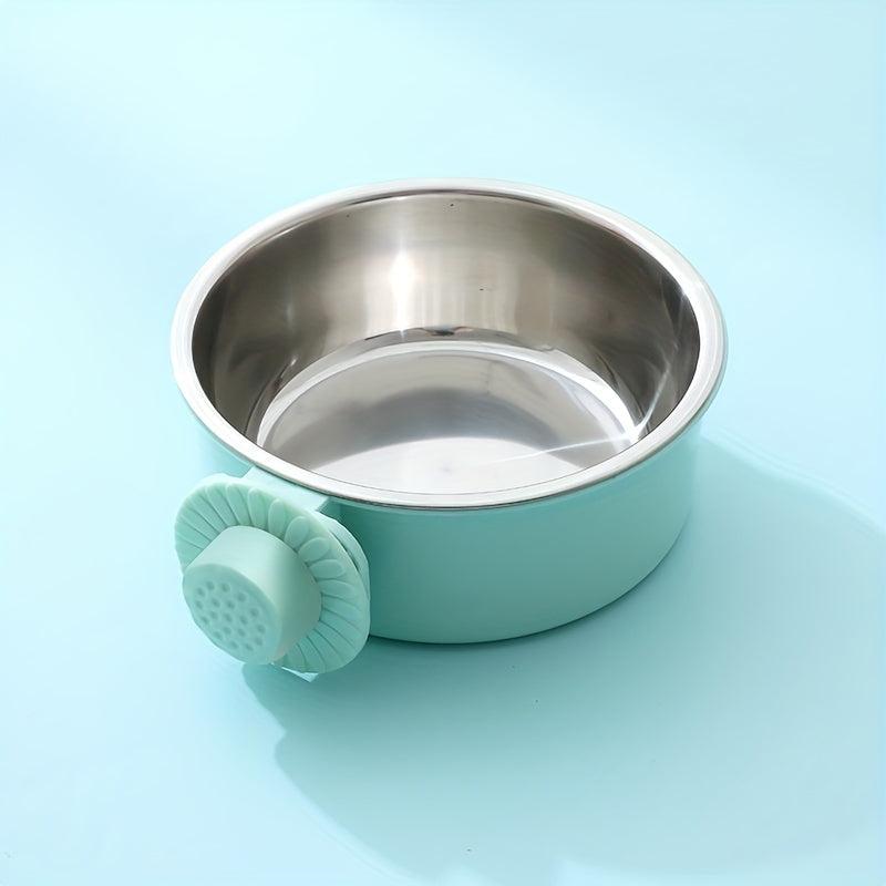 Adjustable Stainless Steel Pet Bowl Hanging Feeder for Dogs and Cats