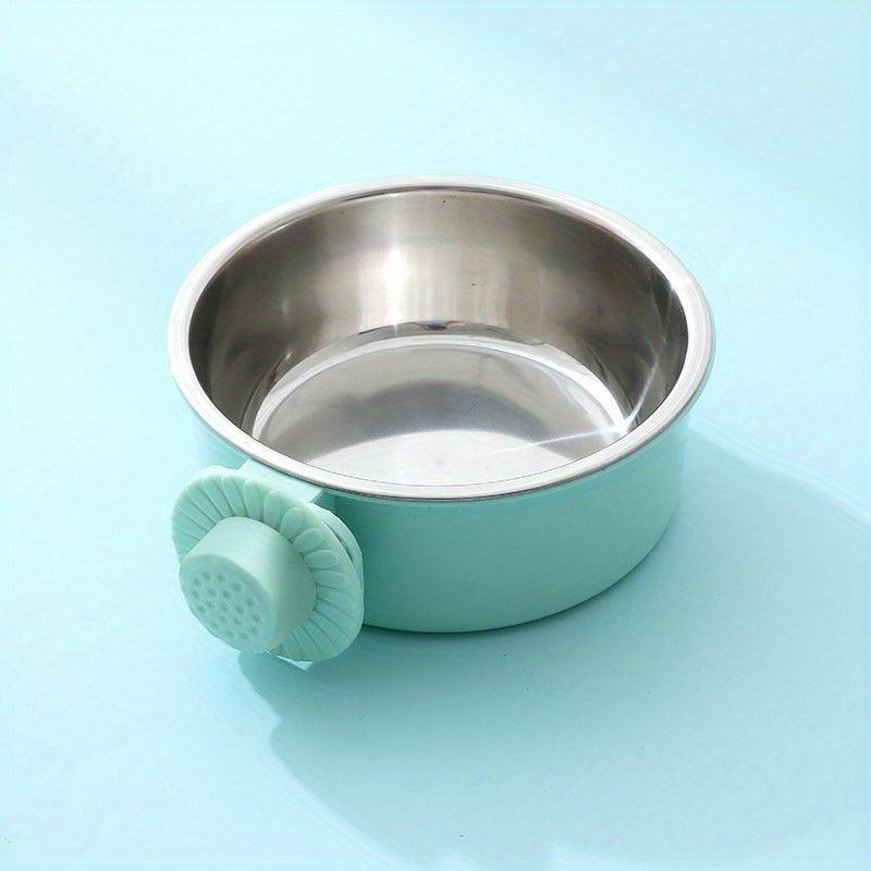 Adjustable Stainless Steel Pet Bowl Hanging Feeder for Dogs and Cats