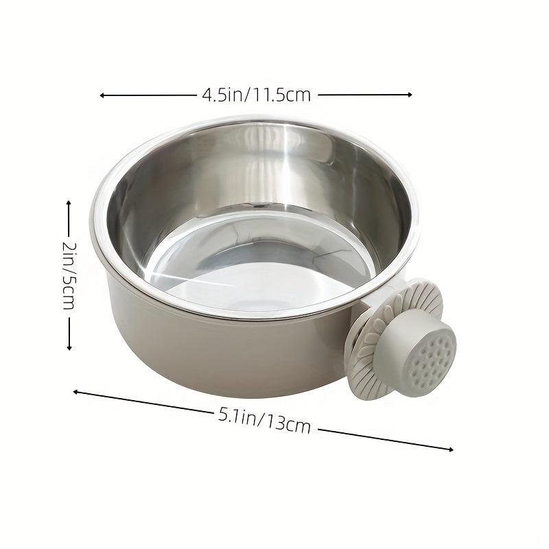 Adjustable Stainless Steel Pet Bowl Hanging Feeder for Dogs and Cats