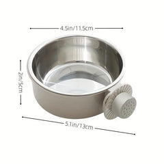 Adjustable Stainless Steel Pet Bowl Hanging Feeder for Dogs and Cats