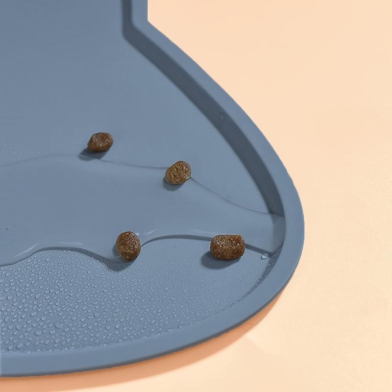 Cat Head Dog Feeding Mat Silicone Non Slip Waterproof Dog Bowl Mat