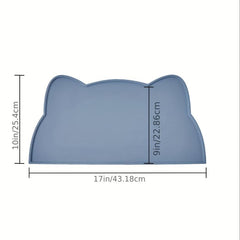 Cat Head Dog Feeding Mat Silicone Non Slip Waterproof Dog Bowl Mat