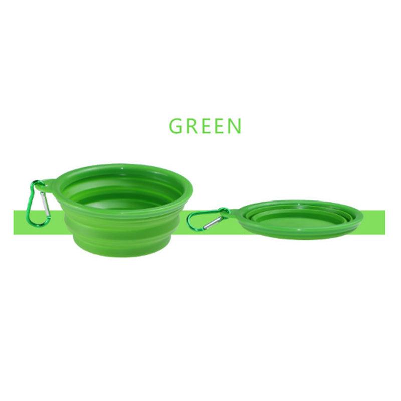Portable Dog Folding Bowl Collapsible Silicone Feeder Bowl