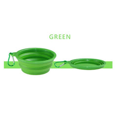 Portable Dog Folding Bowl Collapsible Silicone Feeder Bowl