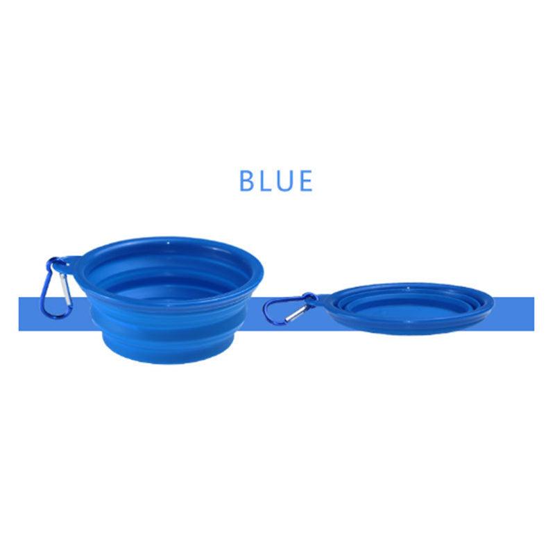 Portable Dog Folding Bowl Collapsible Silicone Feeder Bowl