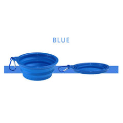 Portable Dog Folding Bowl Collapsible Silicone Feeder Bowl