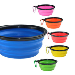 Portable Dog Folding Bowl Collapsible Silicone Feeder Bowl