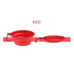 Portable Dog Folding Bowl Collapsible Silicone Feeder Bowl