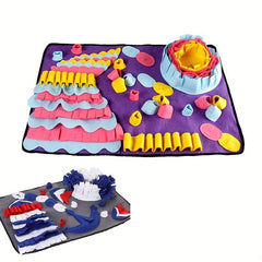Interactive Pet Snuffle Mat Slow Feeder Dog Puzzle Toy Training Anxiety Relief