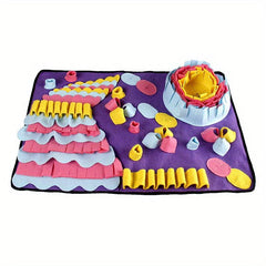 Interactive Pet Snuffle Mat Slow Feeder Dog Puzzle Toy Training Anxiety Relief