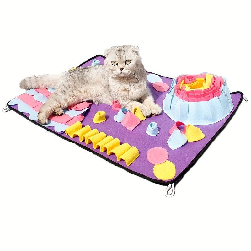 Interactive Pet Snuffle Mat Slow Feeder Dog Puzzle Toy Training Anxiety Relief