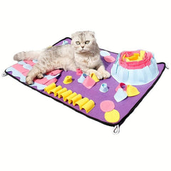 Interactive Pet Snuffle Mat Slow Feeder Dog Puzzle Toy Training Anxiety Relief