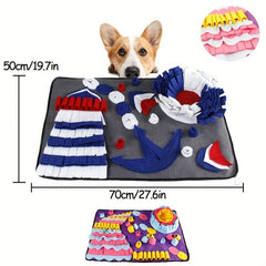 Interactive Pet Snuffle Mat Slow Feeder Dog Puzzle Toy Training Anxiety Relief