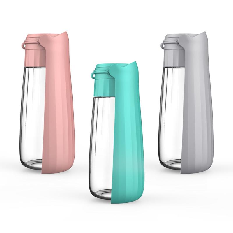 Portable Pet Water Bottle For Dogs Cats 500ml Dispenser With Lanyard