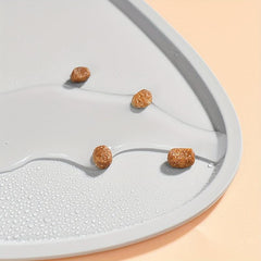 Cat Head Shaped Silicone Pet Placemat Non Slip Leak Proof Bowl Mat
