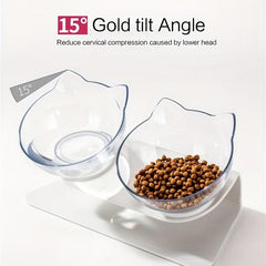 Raised Cat Feeding Bowl With Stand Elevated
