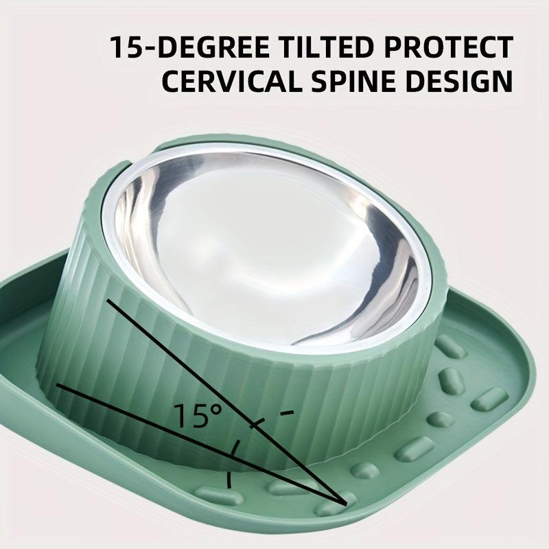 Stainless Steel Cat & Dog Food & Water Bowl