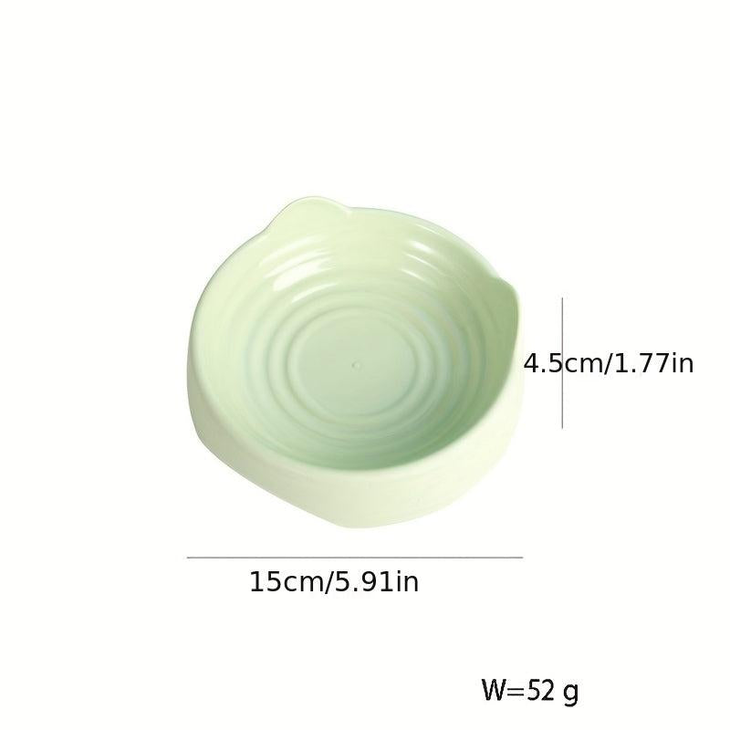 Ear Shaped Cat Food Bowl Water Bowl Plastic Cat Feeder