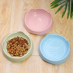 Ear Shaped Cat Food Bowl Water Bowl Plastic Cat Feeder